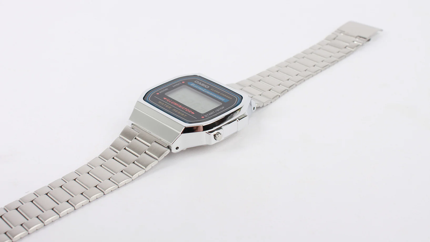Classic Digital Watch (A168WA-1W) - Silver/Black - Image 5